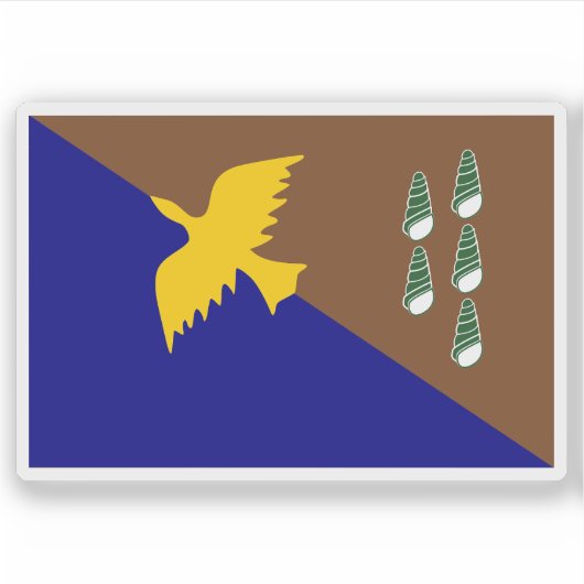 Vlag van Manus eilandbewoners, Melanesië, Oceanië Sticker (Voorkant)