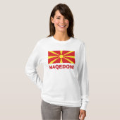 Vlag van Maqedoni Long Sleeve T-Shirt (Voorkant volledig)