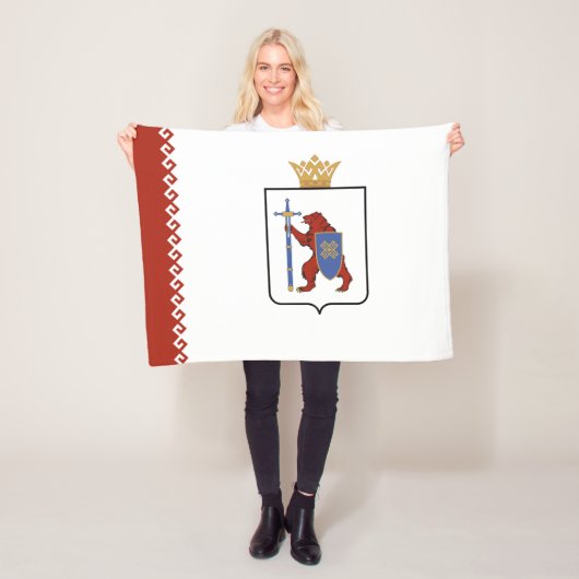 Vlag van Mari El Fleece Deken (In situ)