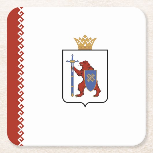 Vlag van Mari El Kartonnen Onderzetters (Voorkant)