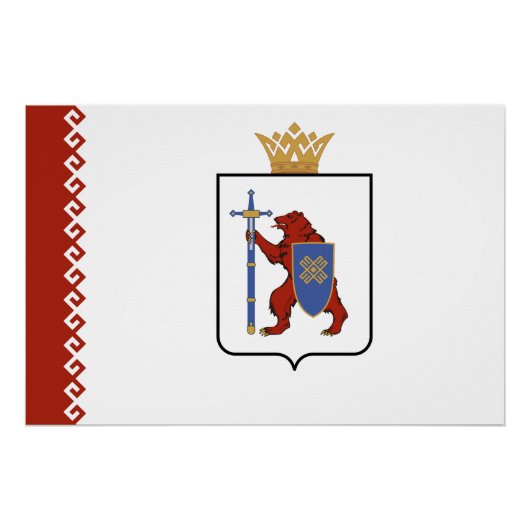 Vlag van Mari El Perfect Poster (Voorkant)