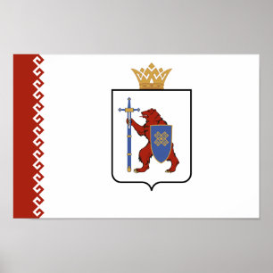 Vlag van Mari El Poster