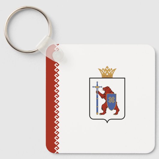 Vlag van Mari El Sleutelhanger (Voorkant)