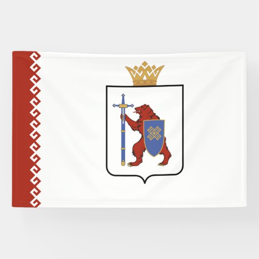 Vlag van Mari El Spandoek (Horizontaal)