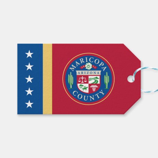 Vlag van Maricopa County (Arizona) Cadeaulabel (Voorkant (Horizontaal))