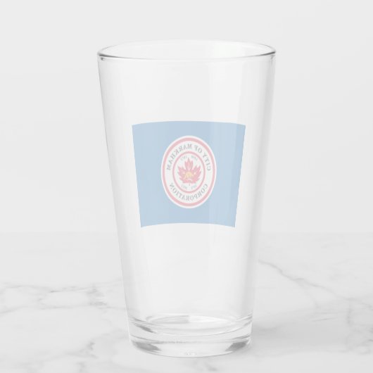 Vlag van Markham (Ontario, Canada) Glas (Achterkant)