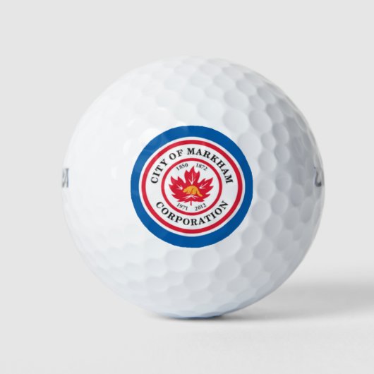Vlag van Markham (Ontario, Canada) Golfballen (Voorkant)