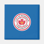 Vlag van Markham (Ontario, Canada) Magneet (Voorkant)