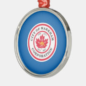 Vlag van Markham (Ontario, Canada) Metalen Ornament (Links)
