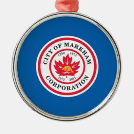 Vlag van Markham (Ontario, Canada) Metalen Ornament