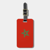 Vlag van Marokko Bagagelabel (Voorkant verticaal)