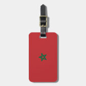 Vlag van Marokko Bagagelabel (Voorkant verticaal)