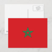 Vlag van Marokko Briefkaart (Voorkant / Achterkant)