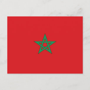 Vlag van Marokko Briefkaart