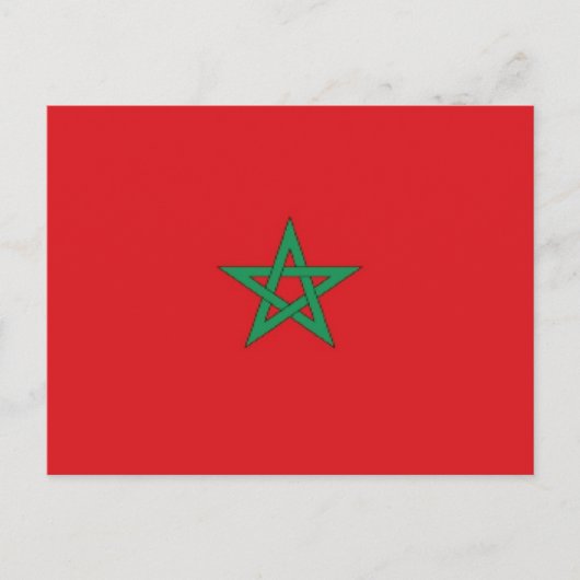Vlag van Marokko Briefkaart (Voorkant)