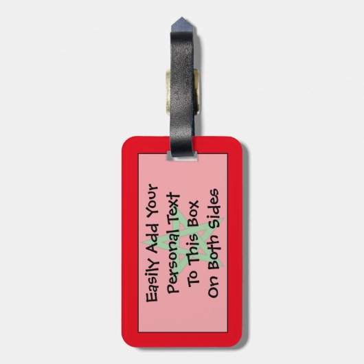 Vlag van Marokko Easy ID Personal Bagagelabel (Achterkant verticaal)