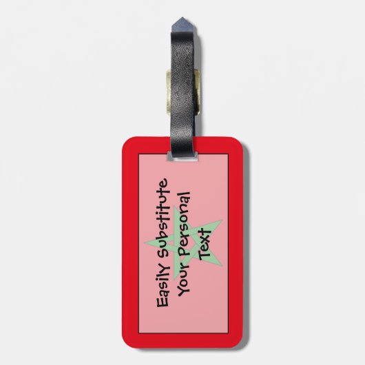 Vlag van Marokko Easy ID Personal Bagagelabel (Achterkant verticaal)