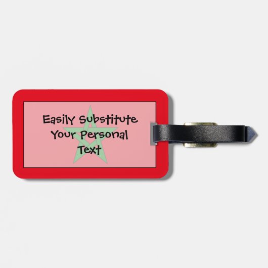 Vlag van Marokko Easy ID Personal Bagagelabel (Achterkant horizontaal)