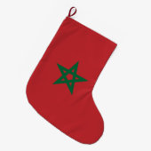 Vlag van Marokko Grote Kerstsok (Voorkant (Hangend))