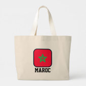 Vlag van Marokko Grote Tote Bag (Achterkant)
