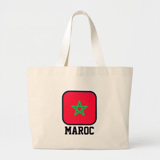 Vlag van Marokko Grote Tote Bag (Voorkant)