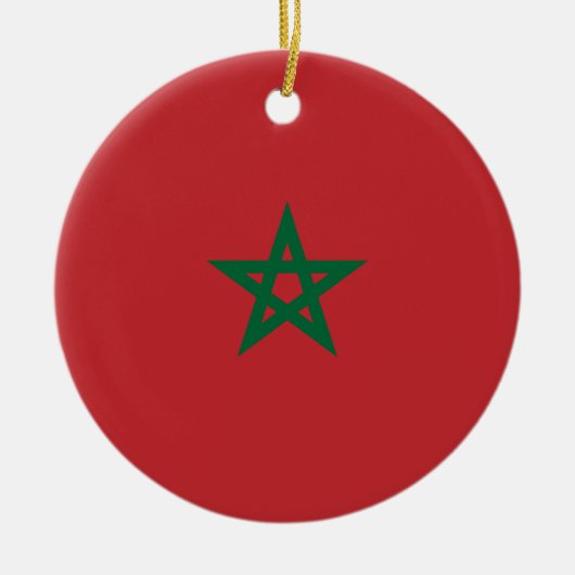 Vlag van Marokko Keramisch Ornament (Voorkant)