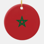 Vlag van Marokko Keramisch Ornament (Achterkant)