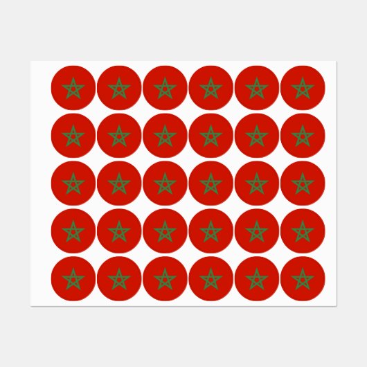 Vlag van Marokko Labels (Vel)
