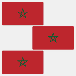 Vlag van Marokko Labels