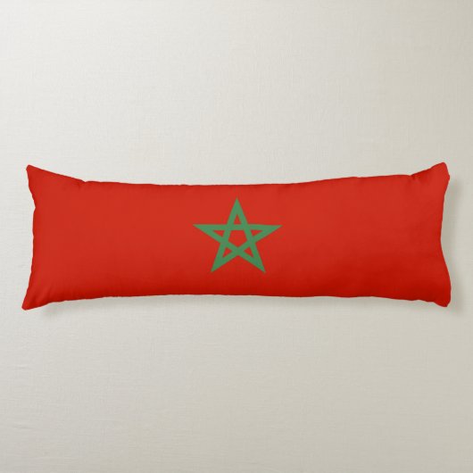 Vlag van Marokko Lichaamskussen (Voorkant)