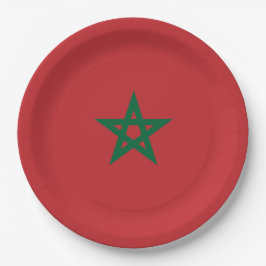 Vlag van Marokko Papieren Bordje