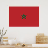 Vlag van Marokko Poster (Keuken)