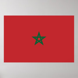 Vlag van Marokko Poster