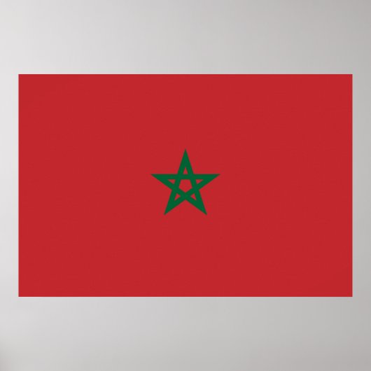 Vlag van Marokko Poster (Voorkant)