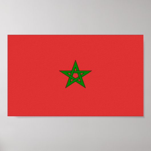 Vlag van Marokko Poster (Voorkant)