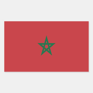Vlag van Marokko Rechthoekige Sticker