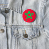 Vlag van Marokko Ronde Button 5,7 Cm (In situ)