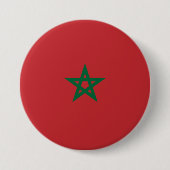 Vlag van Marokko Ronde Button 7,6 Cm (Voorkant)