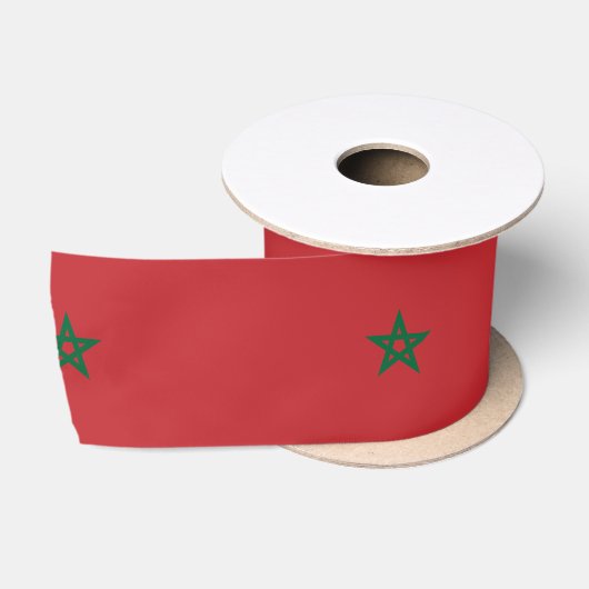 Vlag van Marokko Satijnen Lint (Spoel)