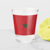 Vlag van Marokko Shot Glas (Voorkant)