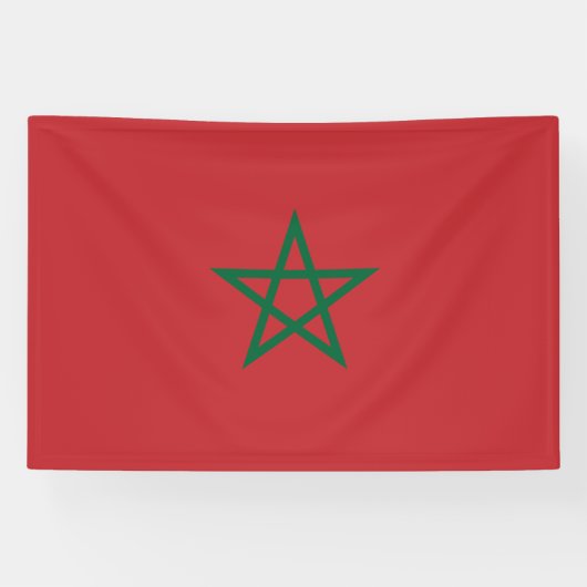 Vlag van Marokko Spandoek (Horizontaal)