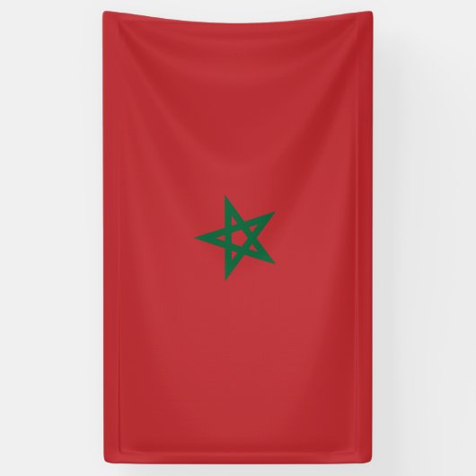Vlag van Marokko Spandoek (Verticaal)