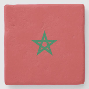 Vlag van Marokko Stenen Onderzetter