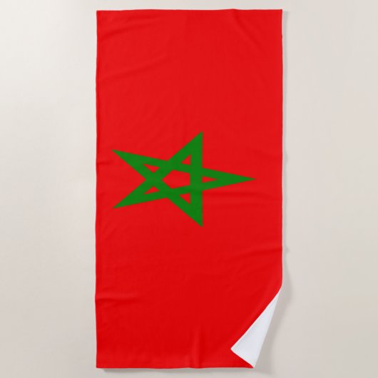 Vlag van Marokko Strandlaken (Voorkant)