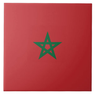 Vlag van Marokko Tegeltje
