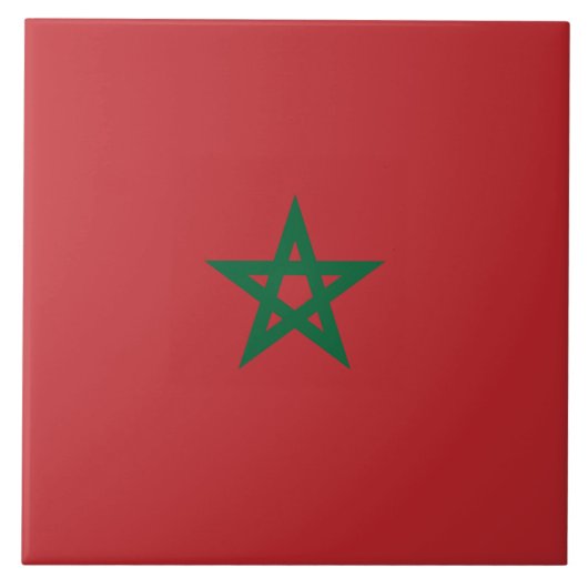 Vlag van Marokko Tegeltje (Voorkant)