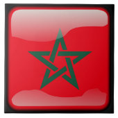 Vlag van Marokko Tegeltje (Voorkant)