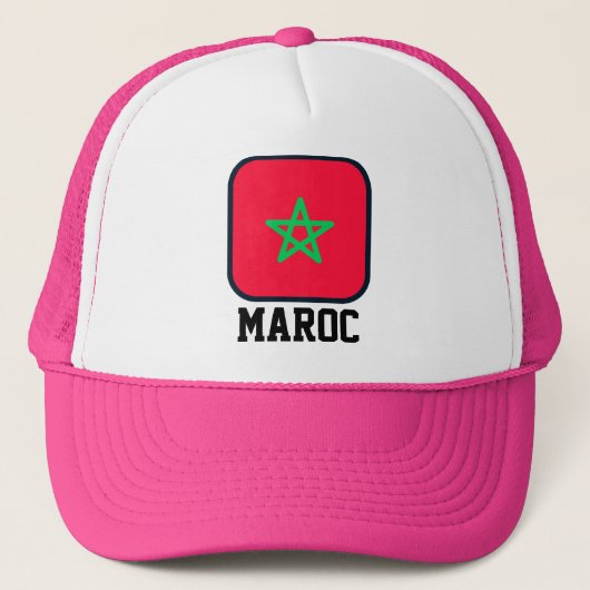 Vlag van Marokko Trucker Pet (Voorkant)