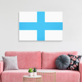Vlag van Marseille (Frankrijk) Canvas Afdruk (Insitu (Woonkamer))