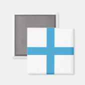 Vlag van Marseille (Frankrijk) Magneet (Voorkant / Achterkant)